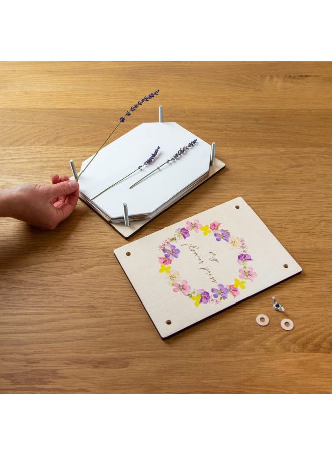 Talking Tables Talking Tables Wooden Flower Press Kit for Art and Crafts Supplies or Card Decorations | Preserve a Special Memory | Creative Gifts for Her, Kids, Adults,Purple  - Image 3