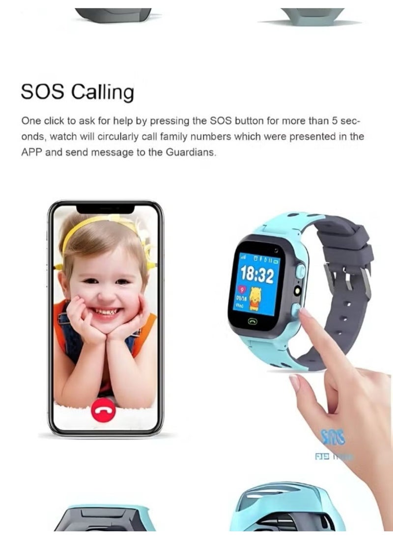 Denx Multi-colored GPS kids smart watch with SIM card slot  - Image 4