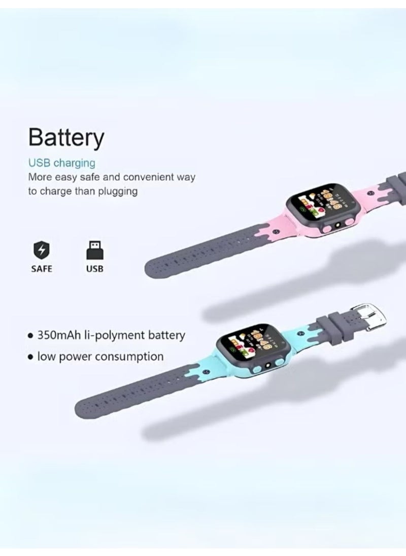 Denx Multi-colored GPS kids smart watch with SIM card slot  - Image 5