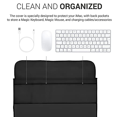 kwmobile Cover Compatible with Apple iMac 24 4in1 Case for Monitor and Accessories Black - Image 3