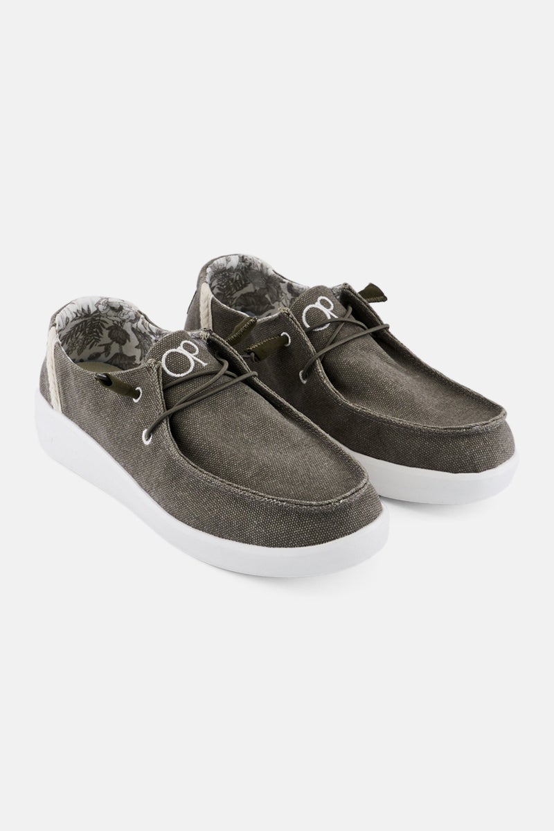 Ocean Pacific Women Lace Up Casual Shoes, Sage Green - Image 1