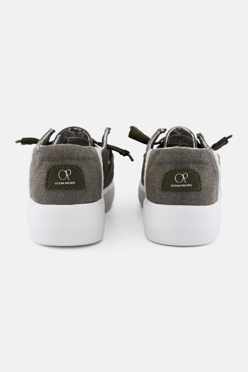 Ocean Pacific Women Lace Up Casual Shoes, Sage Green - Image 2