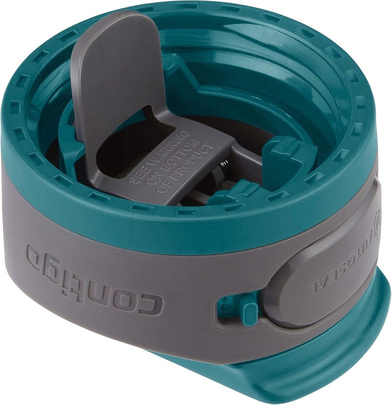 Contigo AUTOSEAL Cortland 24oz Water Bottle BPA-Free Plastic Spill Leak-Proof Lid and Carry Handle Dishwasher Safe Spirulina - Image 4