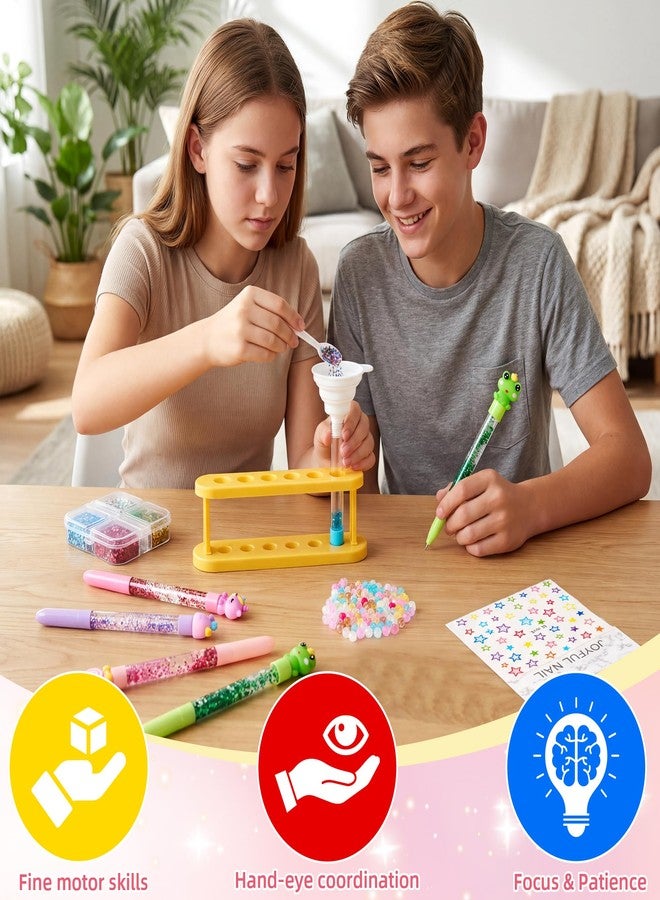 Rilcn DIY Pen Making Kit for Girls, 41 PCS Glitter Floaty Pens Craft Set, Makes 6 Sparkly Pens, Birthday Christmas Easter Gifts for Kids Tweens Ages 6 7 8 9 10 11 12 - Image 2