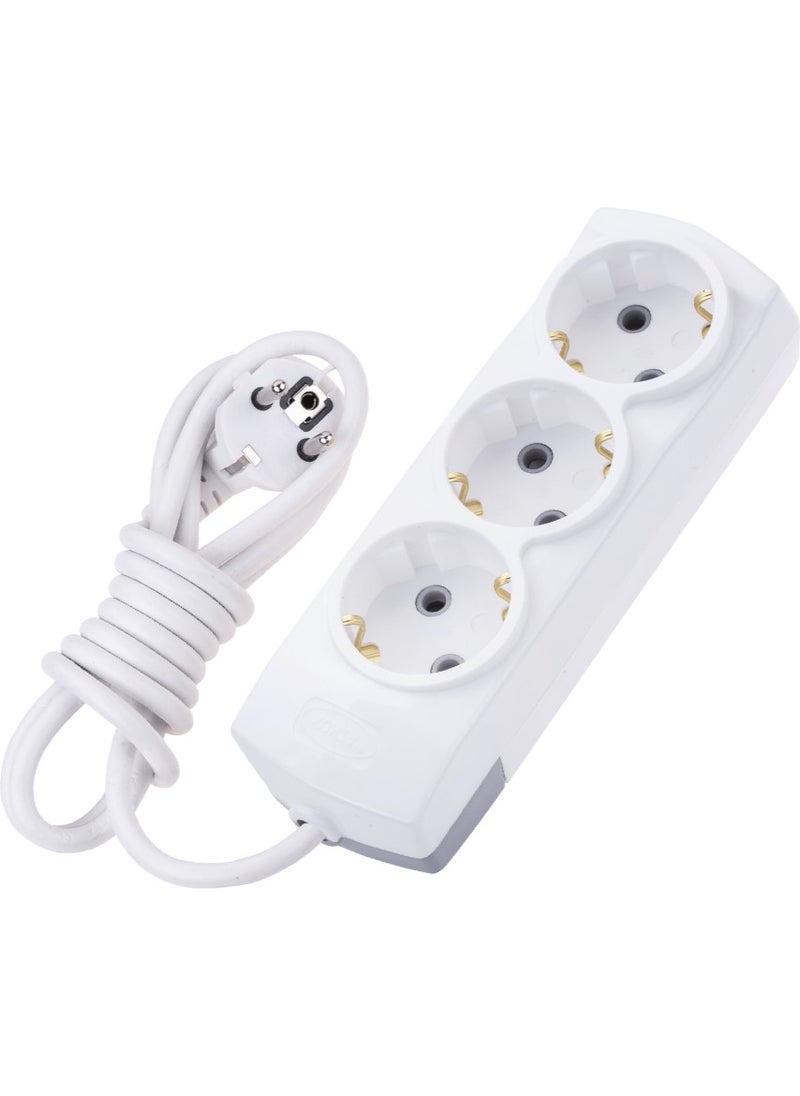 Tek-İş Group Socket Grounded 3 Way 2 Meter Child Protection Multiple Socket Portable Extension Cable  - Image 2
