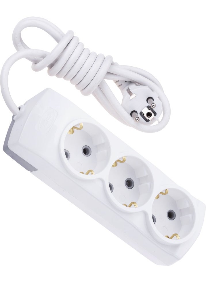 Tek-İş Group Socket Grounded 3 Way 2 Meter Child Protection Multiple Socket Portable Extension Cable  - Image 3