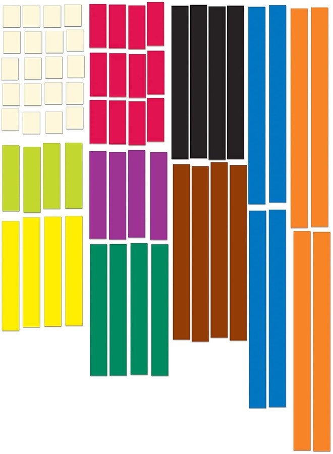Edulearnable Plastic Cuisenairre Rods (Fraction Rods) Individual Kit for Kids Grade K-8, Hands On Math Manipulatives for Kids to Learn Numbers, Fractions, Ratio, Homeschool Supplies-74 pcs Multicolor - Image 5