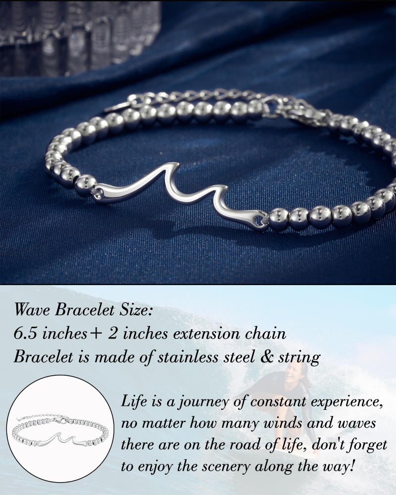 Tarsus Birthday Gifts for Women Unique, Birthday Decorations Gifts Ideas for Her Wave Bracelet Daughter Best Friend Sister 16th 18th 21st 30th 40th 50th 60th 65th 70th 75th 80th - Image 2