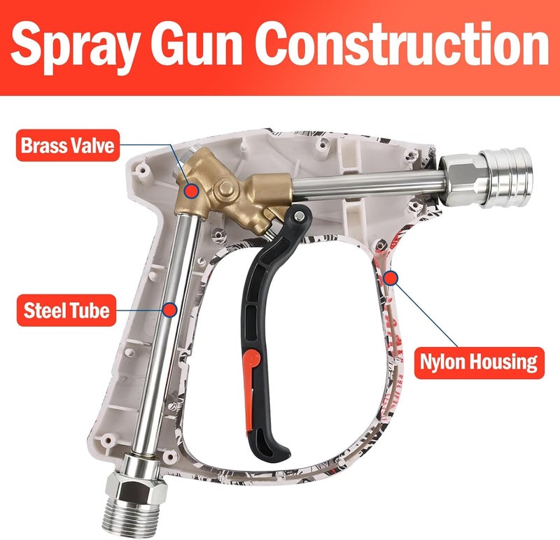 BEAR FORCE Pressure Washer Spray Gun M22-ID14mm &1/4" Quick Connector Snow Foam Lance 1L Set for Kar-Cher K1 K2 K3 K4 K5 K6 K7 Pressure Washer, Car Wash,Car Cleaning, Car Care Detailing - Image 5