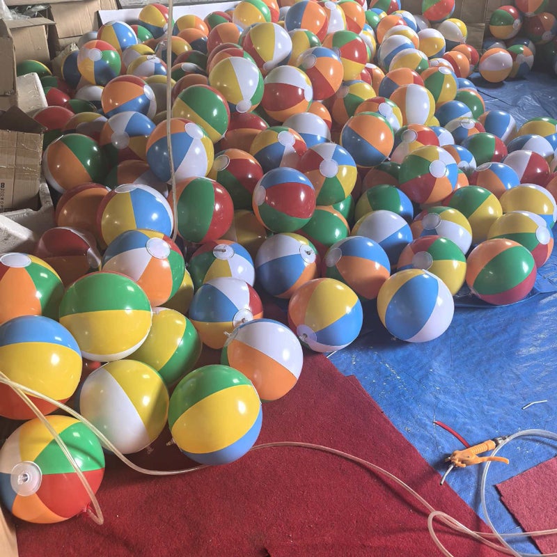 كرة شاطئ قابلة للنفخ بترتر PVC للأطفال لعبة مائية خارجية - Image 4