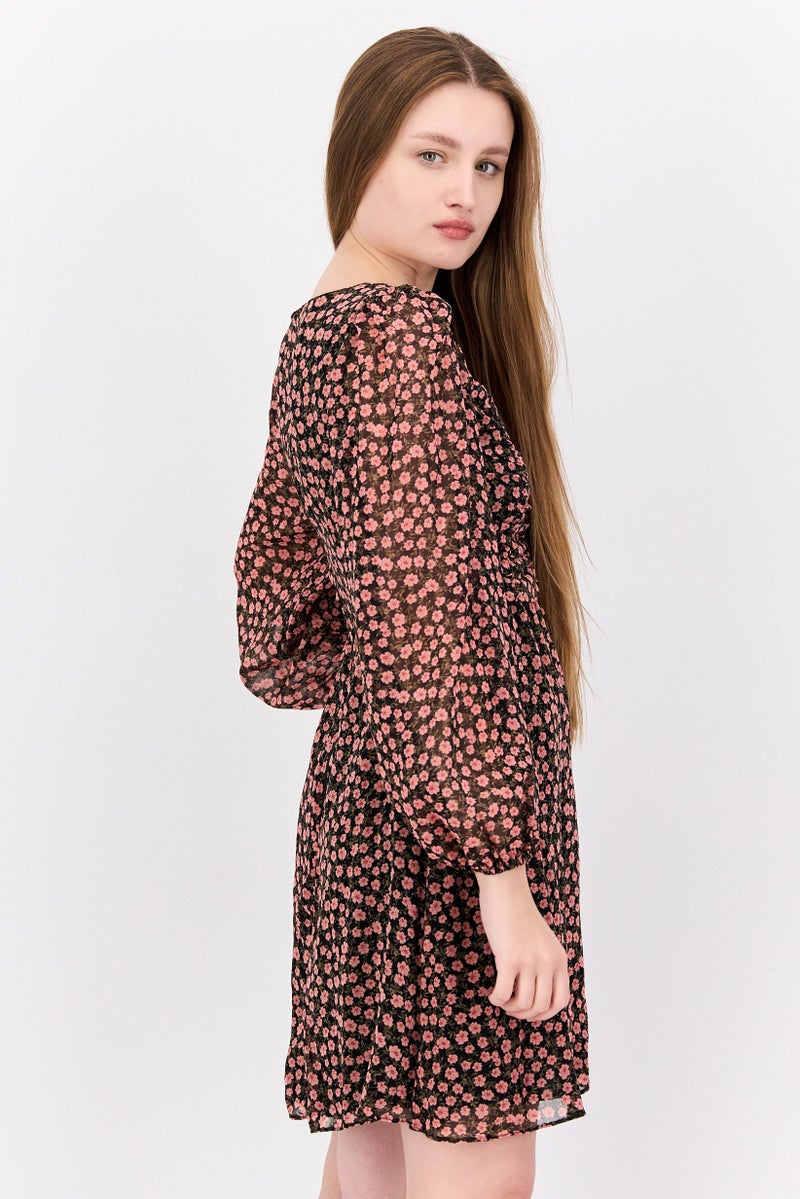 RIVER ISLAND Women Floral Print Mini Dress, Multicolor - Image 2