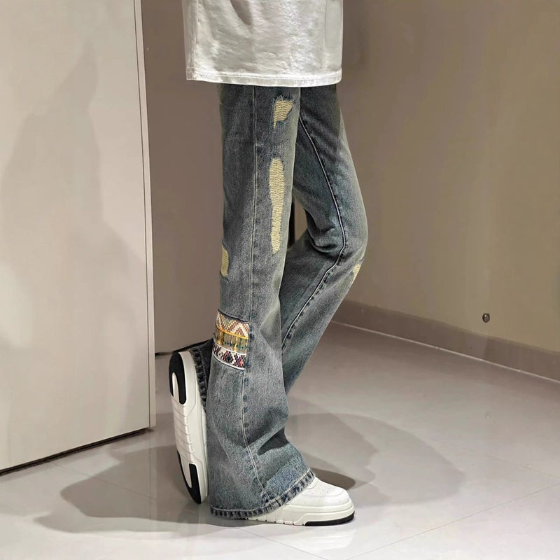 Unisex Classic Denim Jeans Loose Fit Daily Outdoor Wear - Image 2