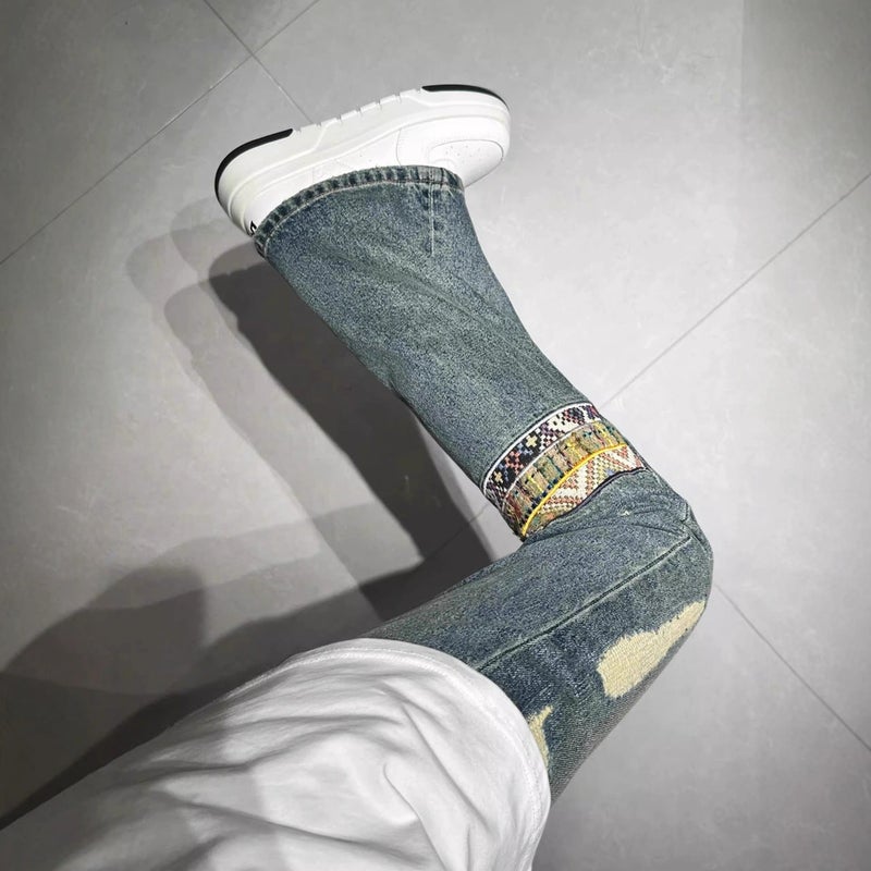Unisex Classic Denim Jeans Loose Fit Daily Outdoor Wear - Image 4