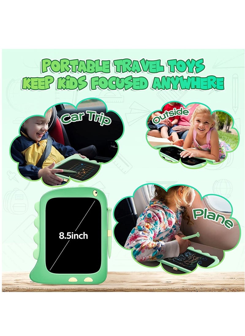 Generic LCD Writing Tablet Toddler Toys, Erasable 8.5 Inch Doodle Board Drawing Pad Gifts for Kids, Dinosaur Toys Drawing Board Gift, Education Learning Toys for Boys Girls 2 3 4 5 6 Years Old (Green)  - Image 3