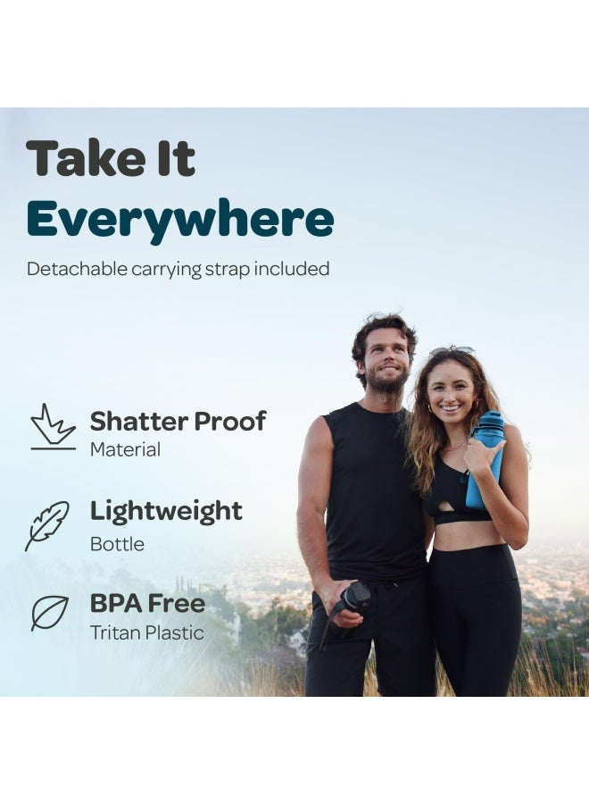 Hydracy Bpa Free Water Bottle With Time Marker Large 1L 32Oz - Image 3