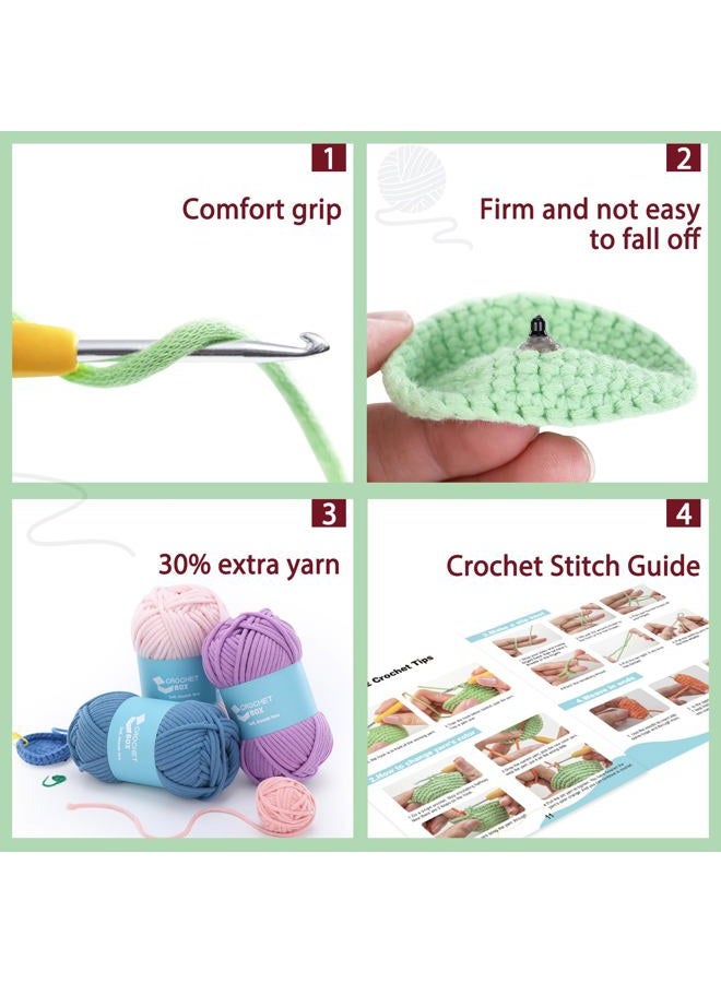 CrochetBox مجموعة كروشيه للمبتدئين - مجموعة كروشيه كاثولو للبدء، كروشيه للمبتدئين للكبار والأطفال، هدايا حرفية مع خيوط كروشيه، إبرة، فيديو خطوة بخطوة، تعليمات - Image 5
