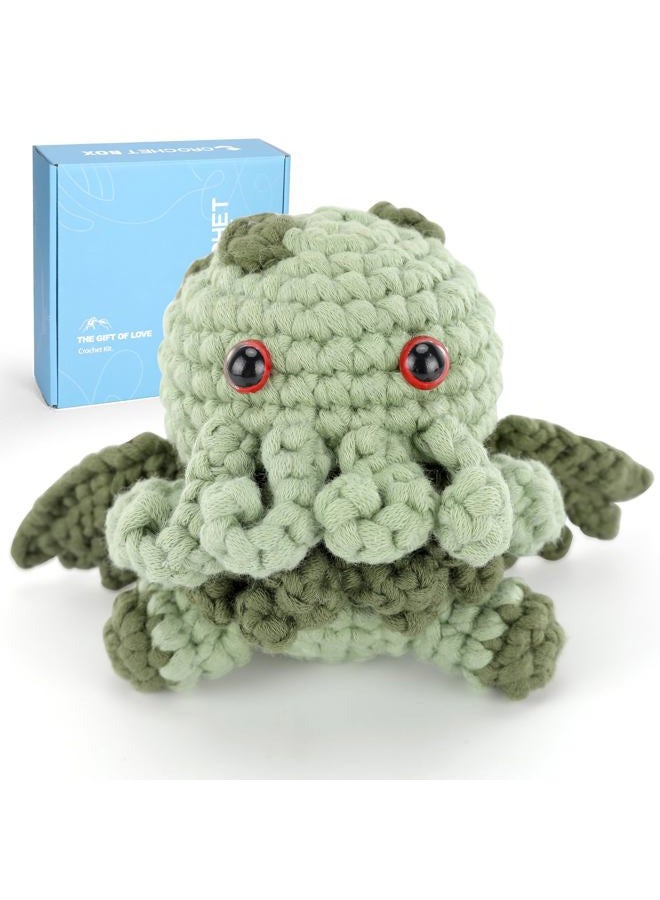 CrochetBox مجموعة كروشيه للمبتدئين - مجموعة كروشيه كاثولو للبدء، كروشيه للمبتدئين للكبار والأطفال، هدايا حرفية مع خيوط كروشيه، إبرة، فيديو خطوة بخطوة، تعليمات - Image 1