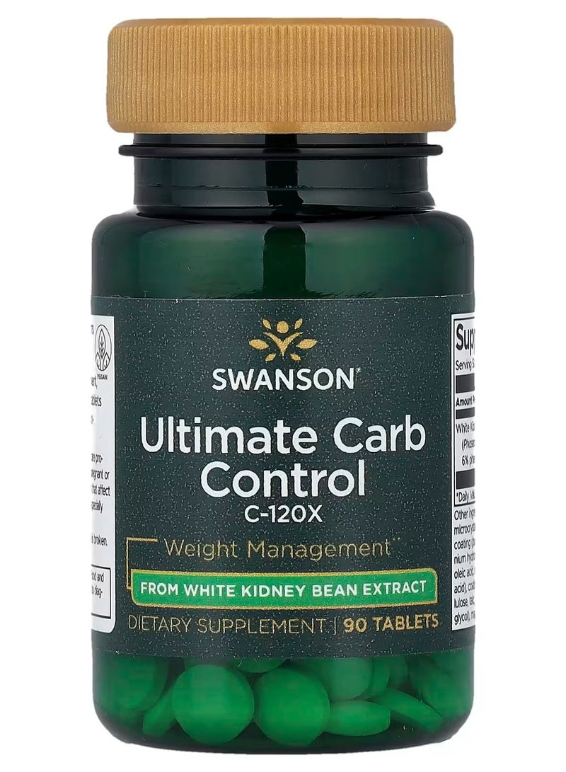 سوانسون، ألتيميت كارب كونترول سي-120 إكس، 90 قرصًا (33.3 ملجم لكل قرص)