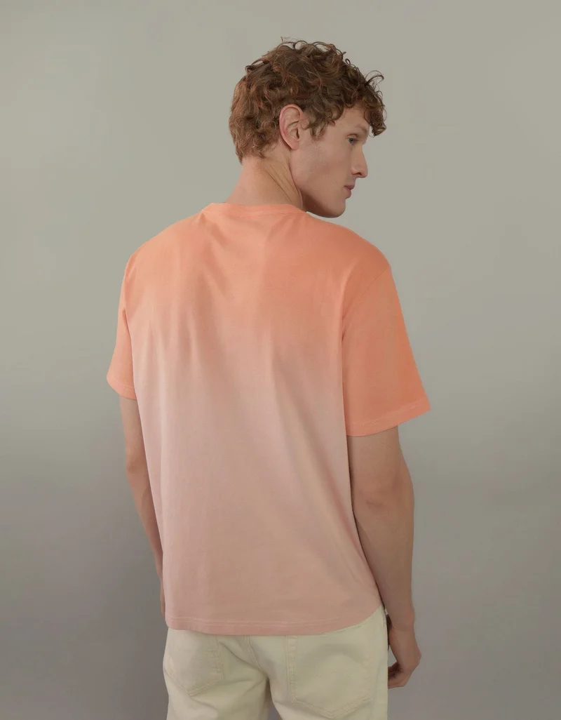 امريكان ايجل تي-شيرت بطبعة الشعار بتصميم مصبوغ