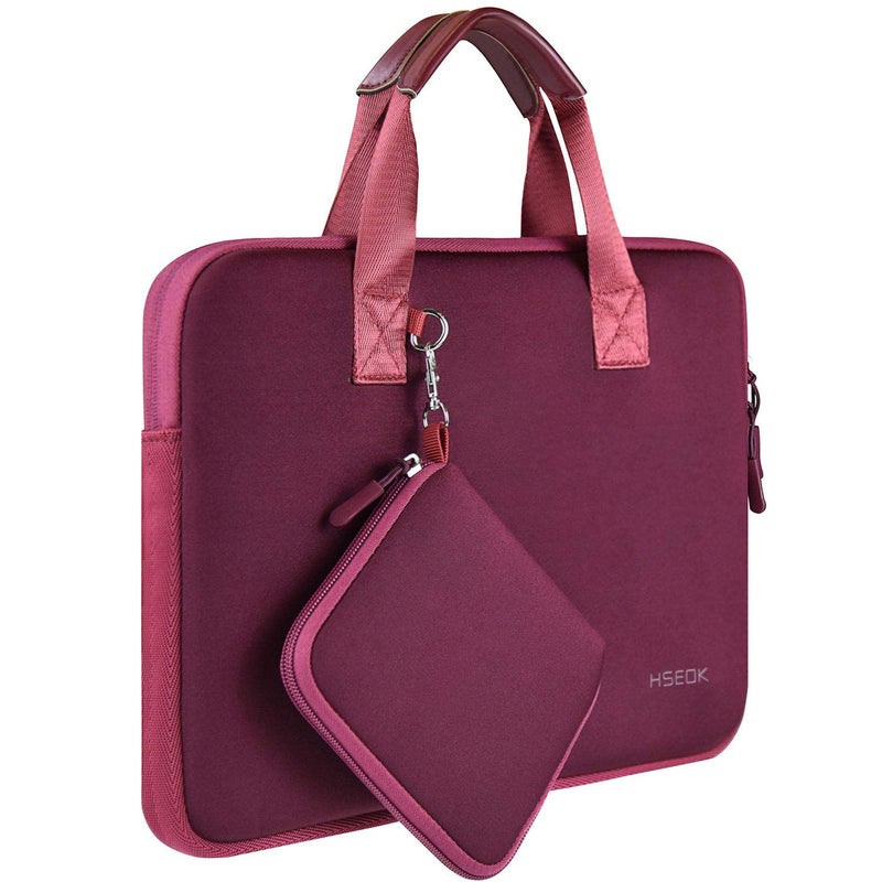 Hseok Laptop Sleeve 13.3-14 inch Case with Small Pouch, Neoprene Computer Bag Compatible with MacBook Pro 14" M4/M3/M2/M1 2025-2021, Mac Air/Pro 13.3" and Most 13-14 inch Notebooks,R02D01 - Image 1