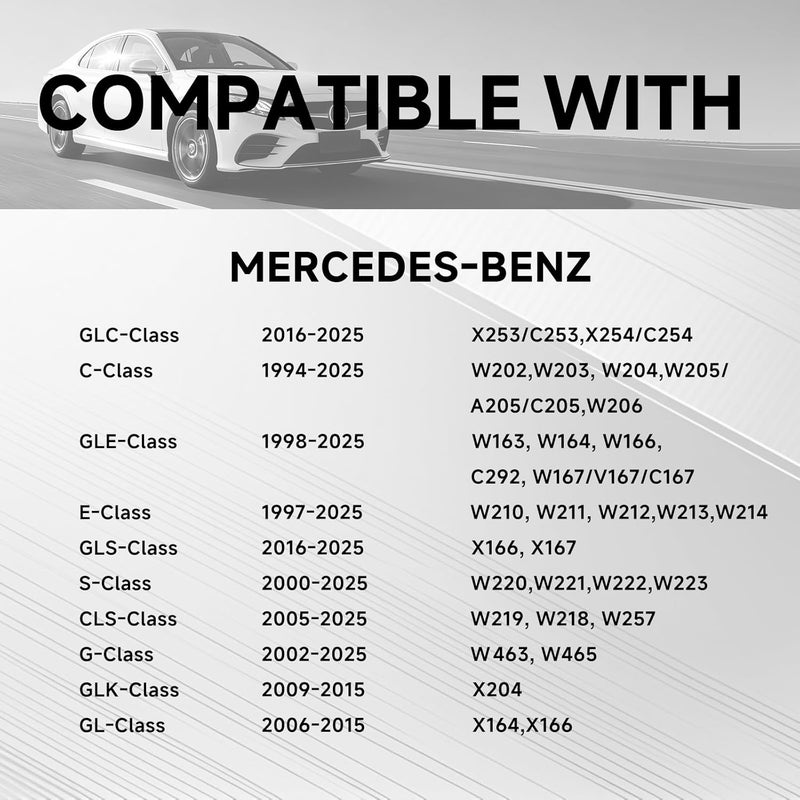 FARBIN Car Horn for Mercedes Benz, 12V Waterproof Auto Horn Loud High Low Tone Electric Snail Horns (Fit for Benz) - Image 2