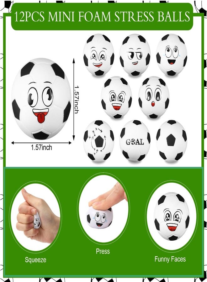 Maxdot 60 Pcs Soccer Party Favors Include 12 Mini Foam Stress Balls, 12 Silicone Bracelets, 12 Keychain, 24 Drawstring for Sport Themed Birthday Party Supplies - Image 2