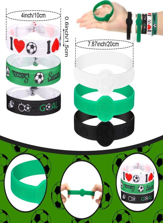 Maxdot 60 Pcs Soccer Party Favors Include 12 Mini Foam Stress Balls, 12 Silicone Bracelets, 12 Keychain, 24 Drawstring for Sport Themed Birthday Party Supplies - Image 4