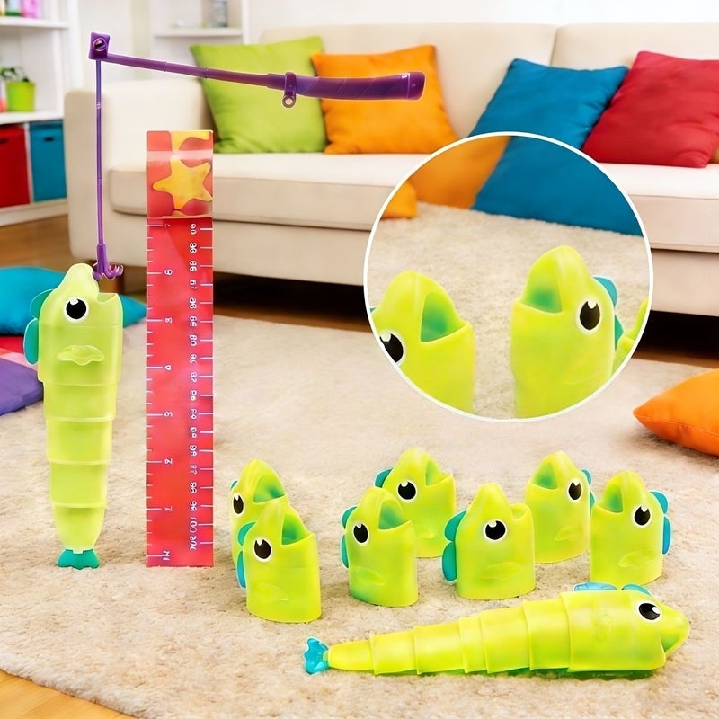 Red Fish 2 Player Fishing Toy Battle Game Educational Early Learning Board - Image 5