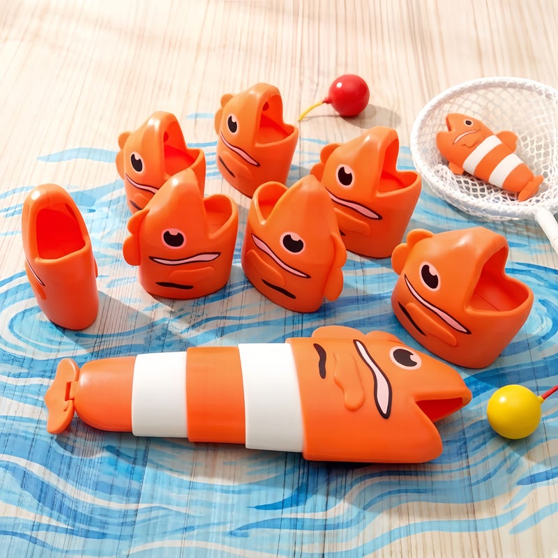 Red Fish 2 Player Fishing Toy Battle Game Educational Early Learning Board - Image 4