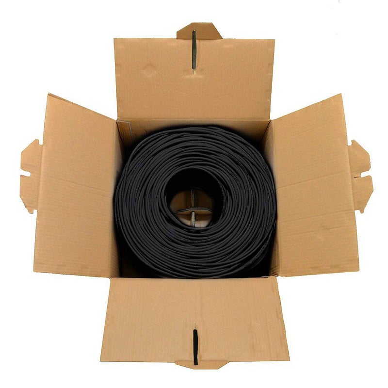 Dripstone CAT6 Ethernet Cable 1000ft Bulk Network LAN Wire 23AWG Solid CCA UTP 550MHz High-Speed Internet Cable Gaming, Streaming, Office, Home Use, Pull Box, Cat6 Bulk, Stable Connectivity - Black - Image 3