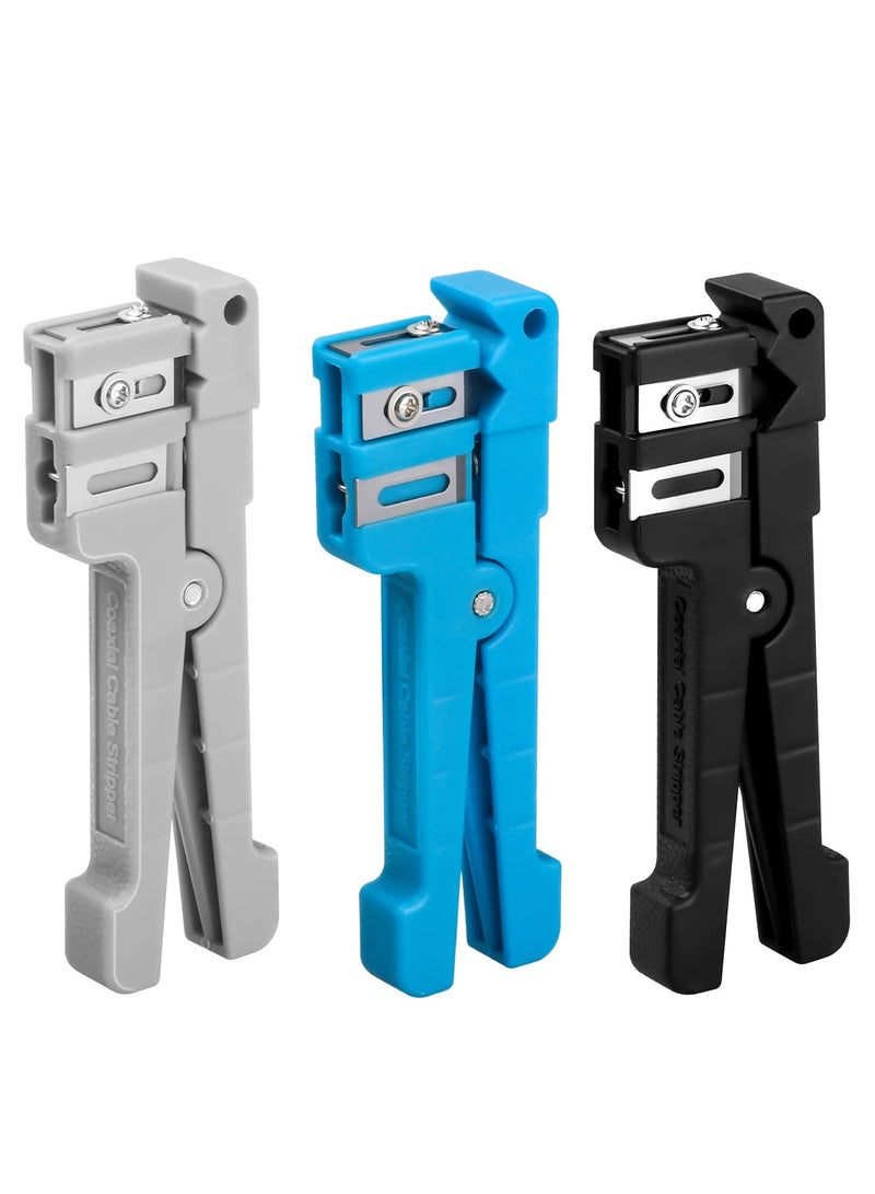 Fiber Optic Jacket Stripper, 3 Models Fiber Optic Cutter Tool 45-162 u0026 45-163 u0026 45-165 Coax Cable Stripper Fiber Optical Buffer Tube Jacket Coaxial Cable Crimper Universal Wire Stripper  - Image 1