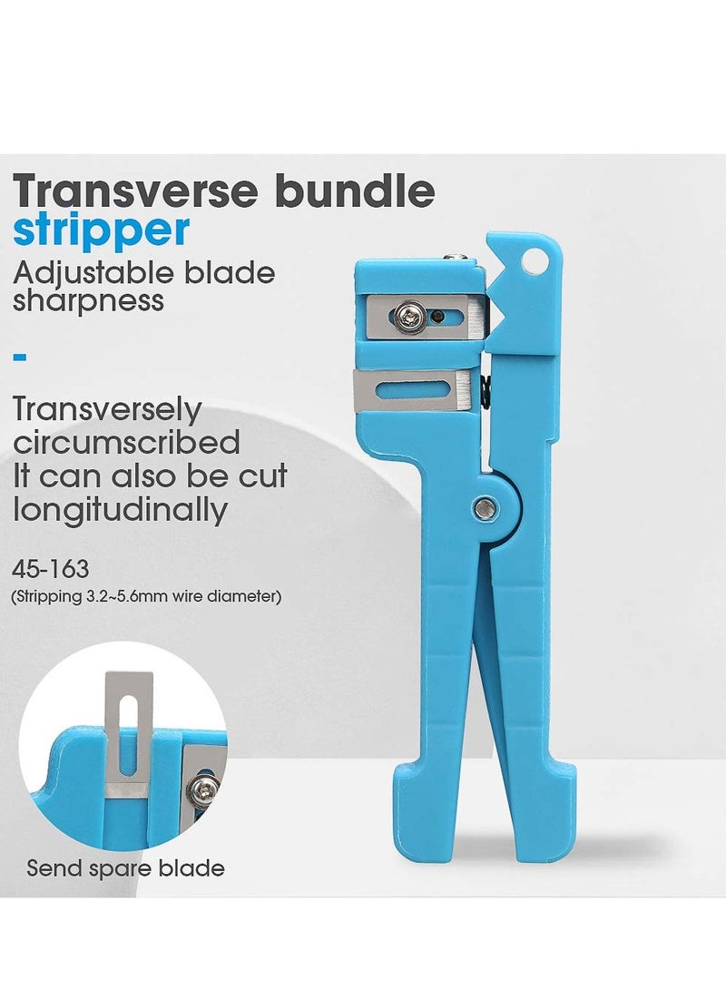 Fiber Optic Jacket Stripper, 3 Models Fiber Optic Cutter Tool 45-162 u0026 45-163 u0026 45-165 Coax Cable Stripper Fiber Optical Buffer Tube Jacket Coaxial Cable Crimper Universal Wire Stripper  - Image 3