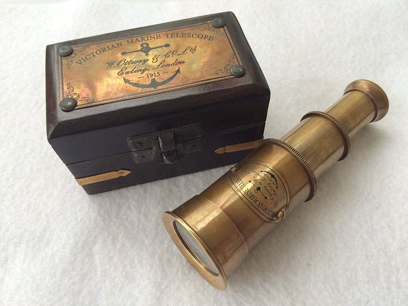 M.A & SONS MA SONS 1 Year Warranty Telescope Antique Finish Nautical Maritime Spyglass with Box  - Image 1