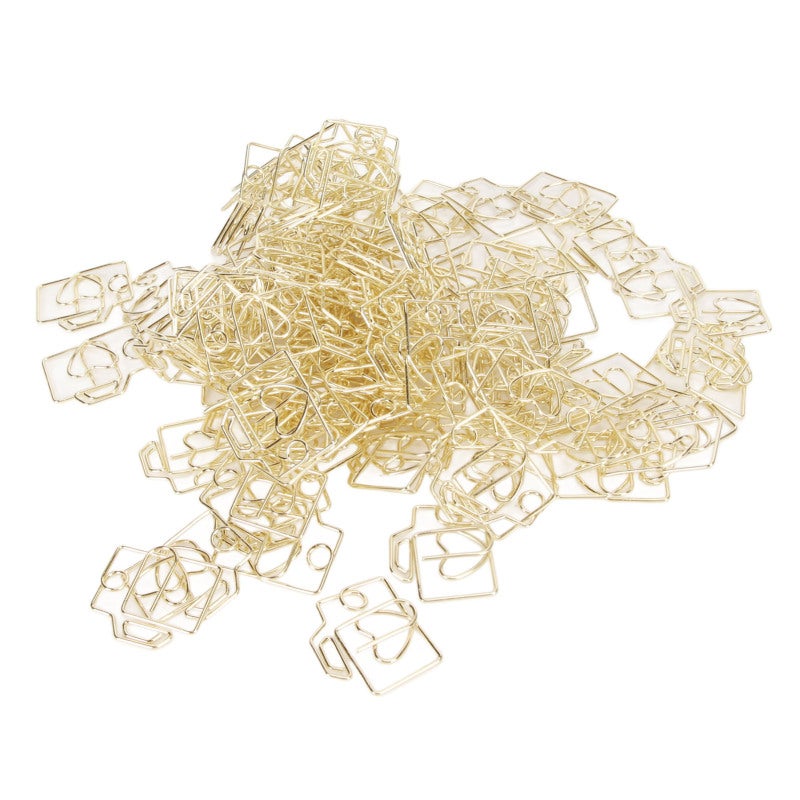 Camera Paper Clips: 100pcs Non-Slip Metal Shaped Clips - Unique Cute Design Decorative Paper Clips for Home School Office Scrapbooking Craft Supplies - Image 3