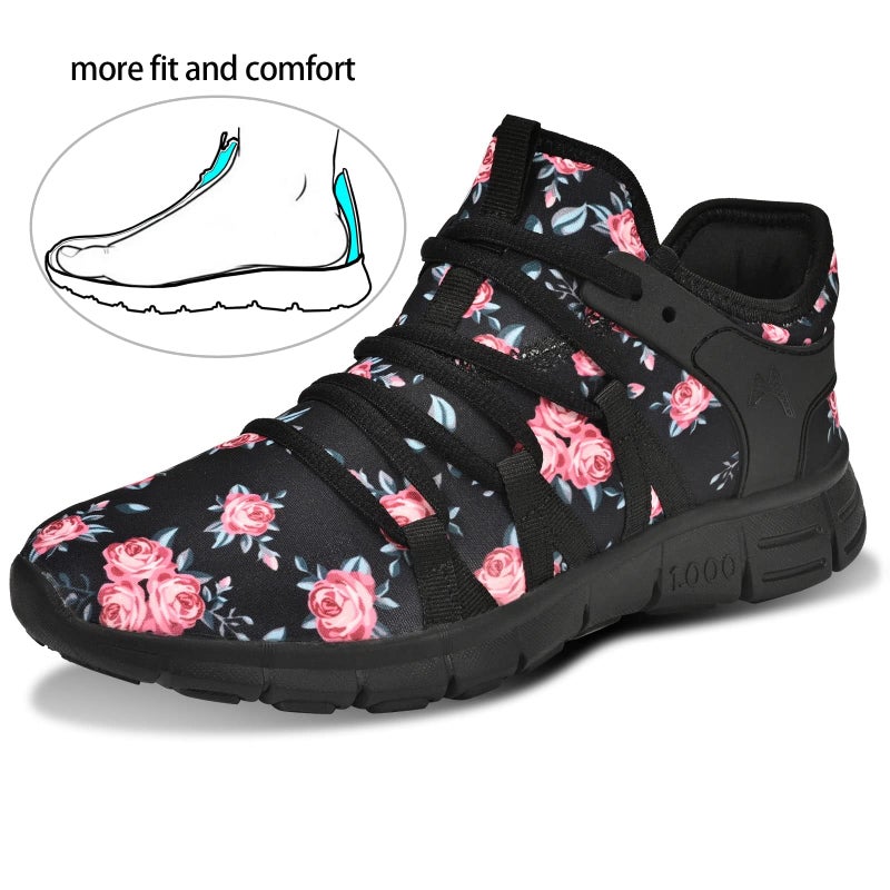 INZCOU Running Shoes Lightweight Tennis Shoes Non Slip Gym Workout Shoes Breathable Mesh Walking Sneakers 8women / 7men - Image 4