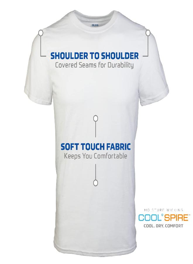 Gildan Gildan Men's Crew T-Shirts, Multipack, Style G1100, White (6-Pack), Large  - Image 2