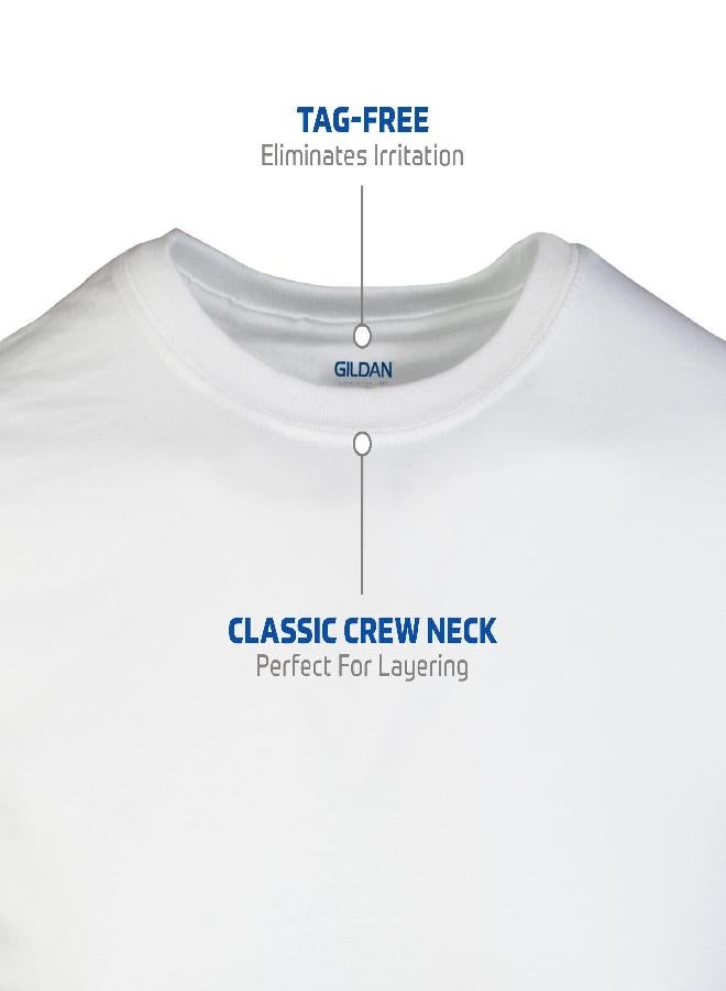 Gildan Gildan Men's Crew T-Shirts, Multipack, Style G1100, White (6-Pack), Large  - Image 3