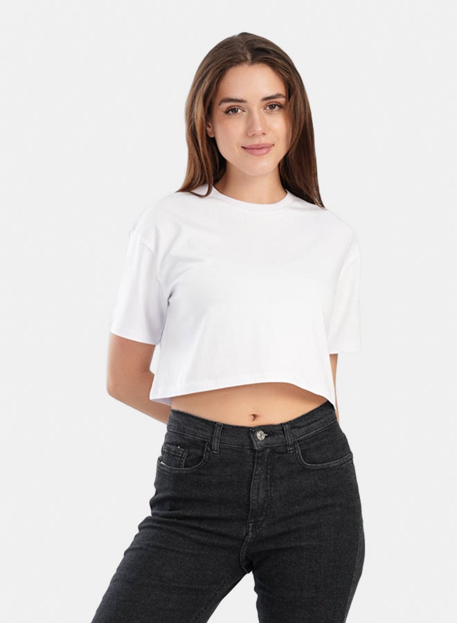 Carina Trendy Cropped Half-Sleeve Top - Image 1