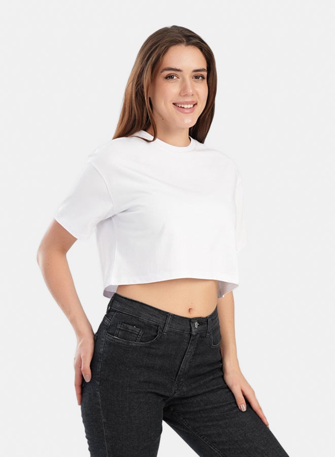 Carina Trendy Cropped Half-Sleeve Top - Image 2