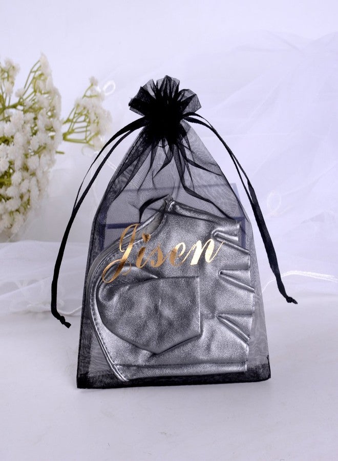 جيسن قفازات رقص بانك نسائية من جيسن، نصف كف ونصف إصبع، مصنوعة من جلد البولي يوريثان، لون فضي 1 - Image 5