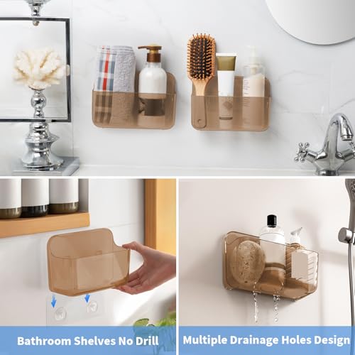 Diesisa 2pc Acrylic Wall Mount Organizer, Adhesive Cabinet Door Organizer,Acrylic Bathroom Shelves for Wall,No Drilling Hang Walls,with Self Adhesive Tape, for Bathroom, Kitchen, Living Room - Image 5