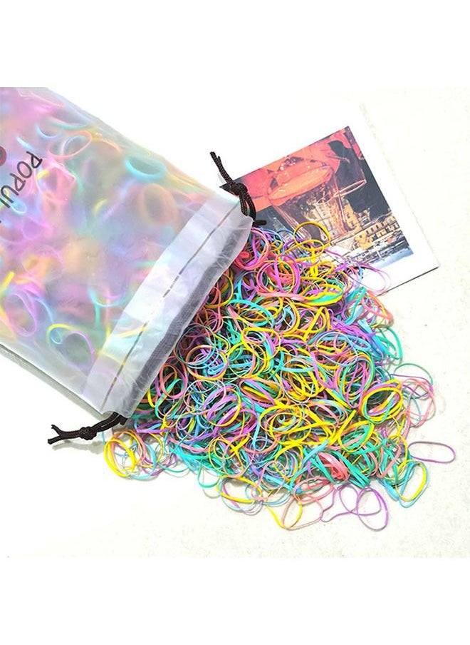 ZCM-HAPPY - 5 packs rubber bands hair ties suitable for babies children girls estimated 10,000 pieces - Image 1