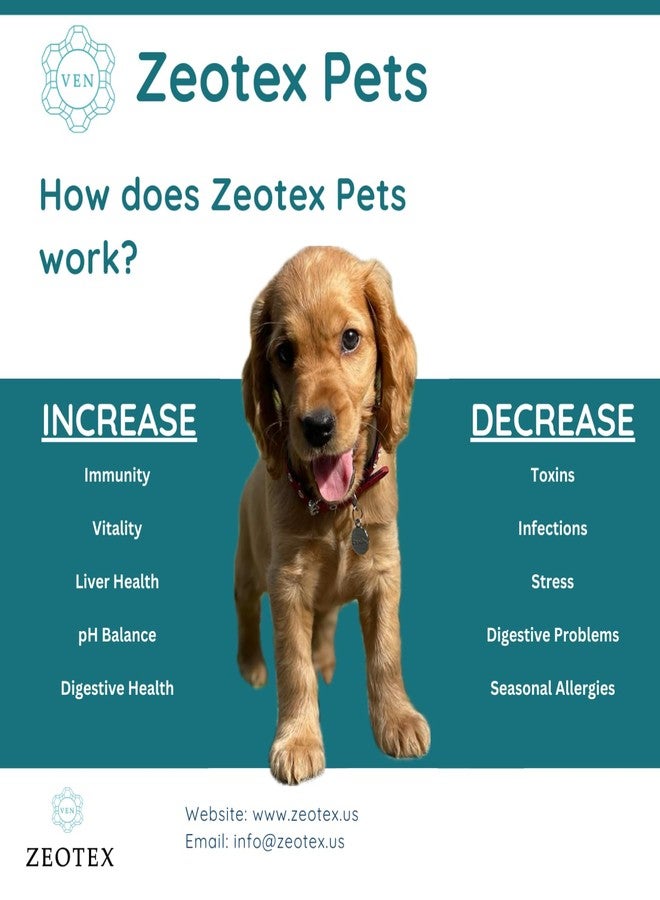 Zeotex Zeolite Powder 100% Natural Food Supplement for Immunity & Detox, Digestive Health, Joint Health Supplement Powder, Liver Detox, Enhance Pet Health w/Easy-to-Use Pet Supplements, 120g/4.23 oz. - Image 4