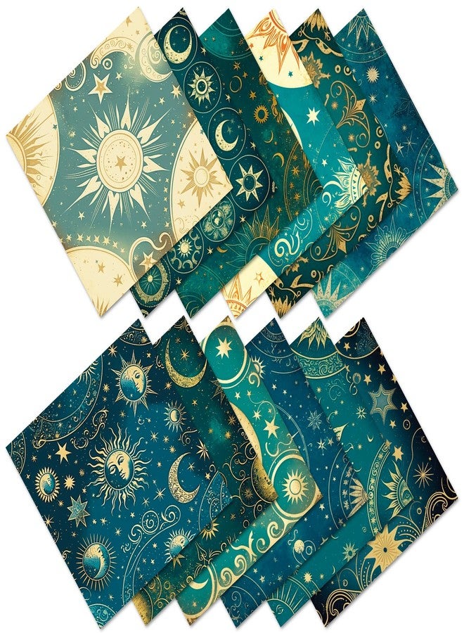 PIGBIT 12 Sheets Astrology Scrapbook Paper,Vintage Craft Scrapbooking Paper Pad,6"×6” Journaling Scrapbooking Supplies Cardstock Paper for Card Making Decorative Background - Image 3