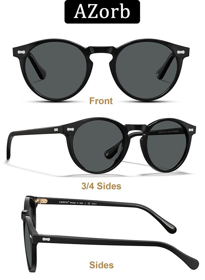 AZorb Polarized Sunglasses Women Men Classic Round Fashion Sun Glassess Men's Sunglass for Mens Ladies High Quality UV Protection Eye Glasses - Image 5