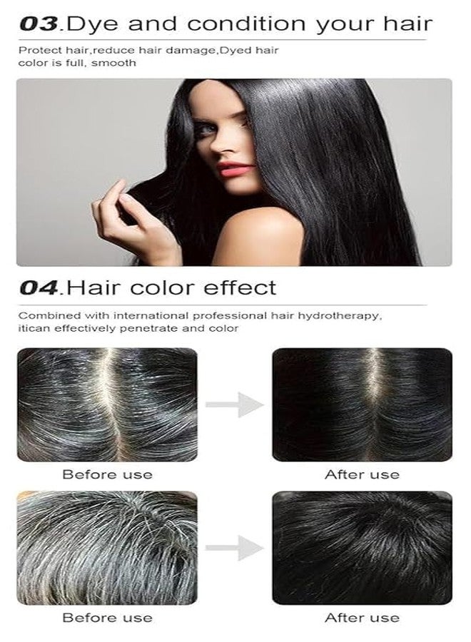 PEACORA Hair Gel Amonia Free Natural Hair Color Dye Organic Natural Black Color Dye For Men And Women Both Long Lasting Coloring (100 ML) - Image 4