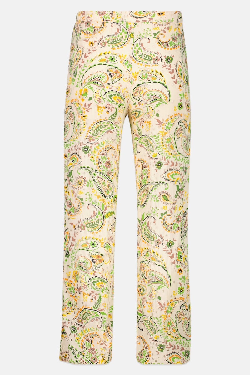 promod Women Regular Fit Allover Print Straight Pants, Multicolor - Image 3