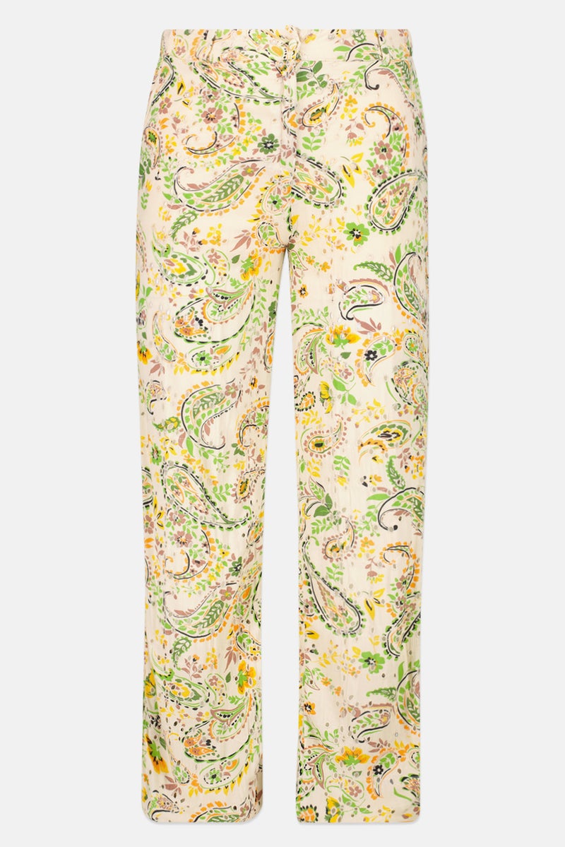 promod Women Regular Fit Allover Print Straight Pants, Multicolor - Image 2