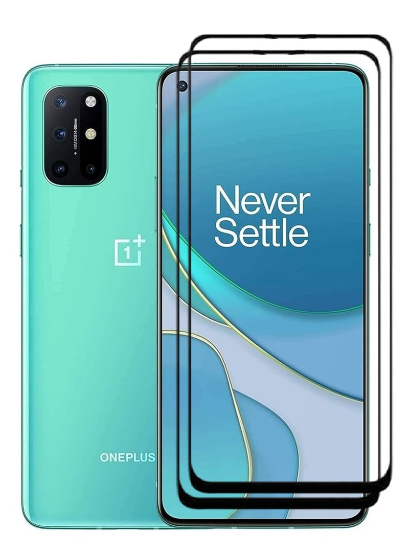 AINA قطعتان من واقي الشاشة الزجاجي المقوى 5D المصمم لهاتف OnePlus 8T مع تغطية كاملة للشاشة من الحافة إلى الحافة وخالية من الفقاعات - Image 1