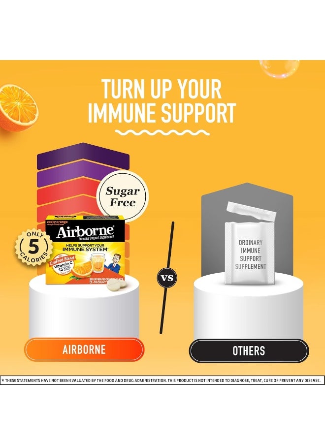 Airborne Vitamin C 1000Mg Immune Support Supplement, Effervescent Formula, Orange, 30 Count  - Image 5